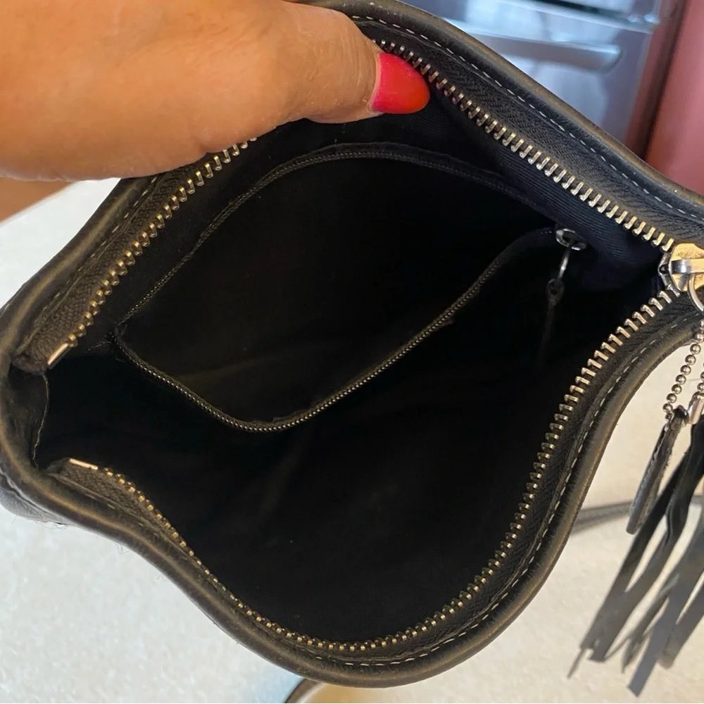 COACH Soho Black Leather Swingpack Small Crossbody Bag, EUC